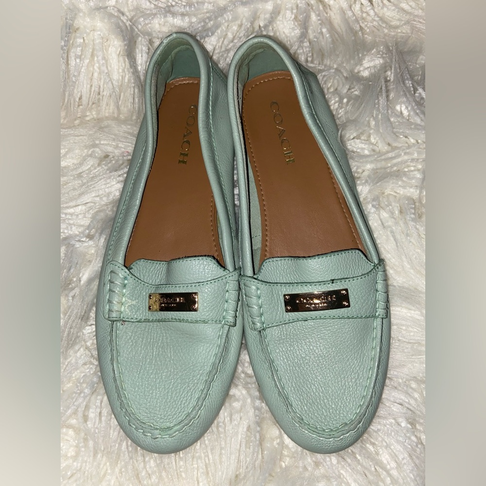 COACH Women's Shoes| Fredrica Loafers| Mint Green (Turquoise & Gold | Size: 10B - Picture 2 of 7